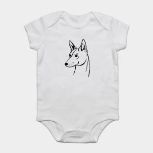 Basenji (Black and White) Baby Bodysuit